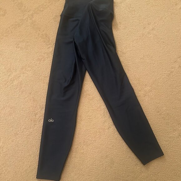 ALO 7/8 HIGH-WAIST AIRLIFT LEGGING - MIDNIGHT GREEN - Picture 4 of 5